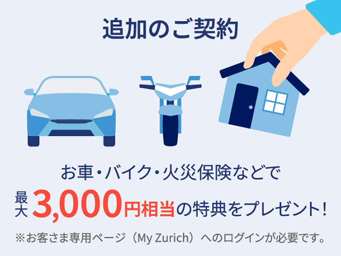 �ǉ��̂��_�� ���ԁE�o�C�N�E�΍Еی��Ȃǂōő�3,000�~�����̓��T���v���[���g!